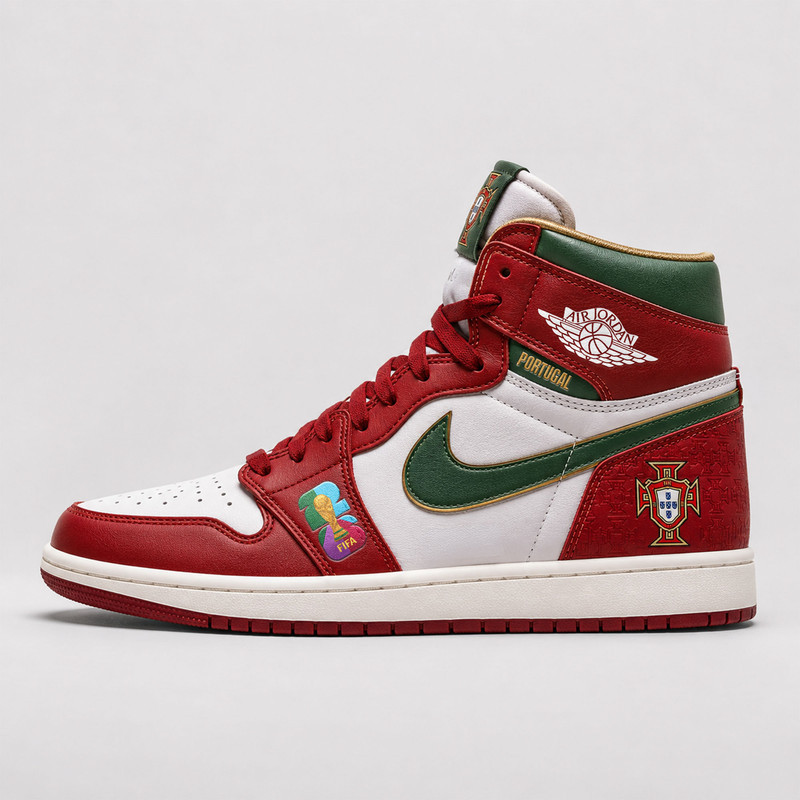 Portugal | Premium WC26 Jordan 1 High Top Sneakers - Image 2