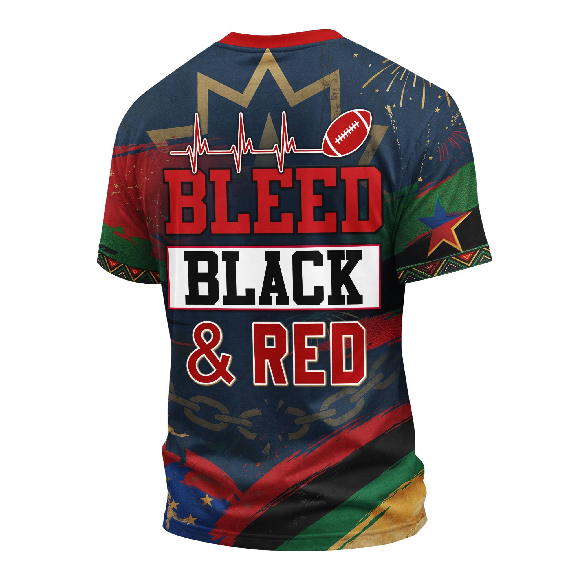 San Francisco 49ers | Premium NFL Juneteenth Freedom Runs Deep 3D Shirt - Image 3