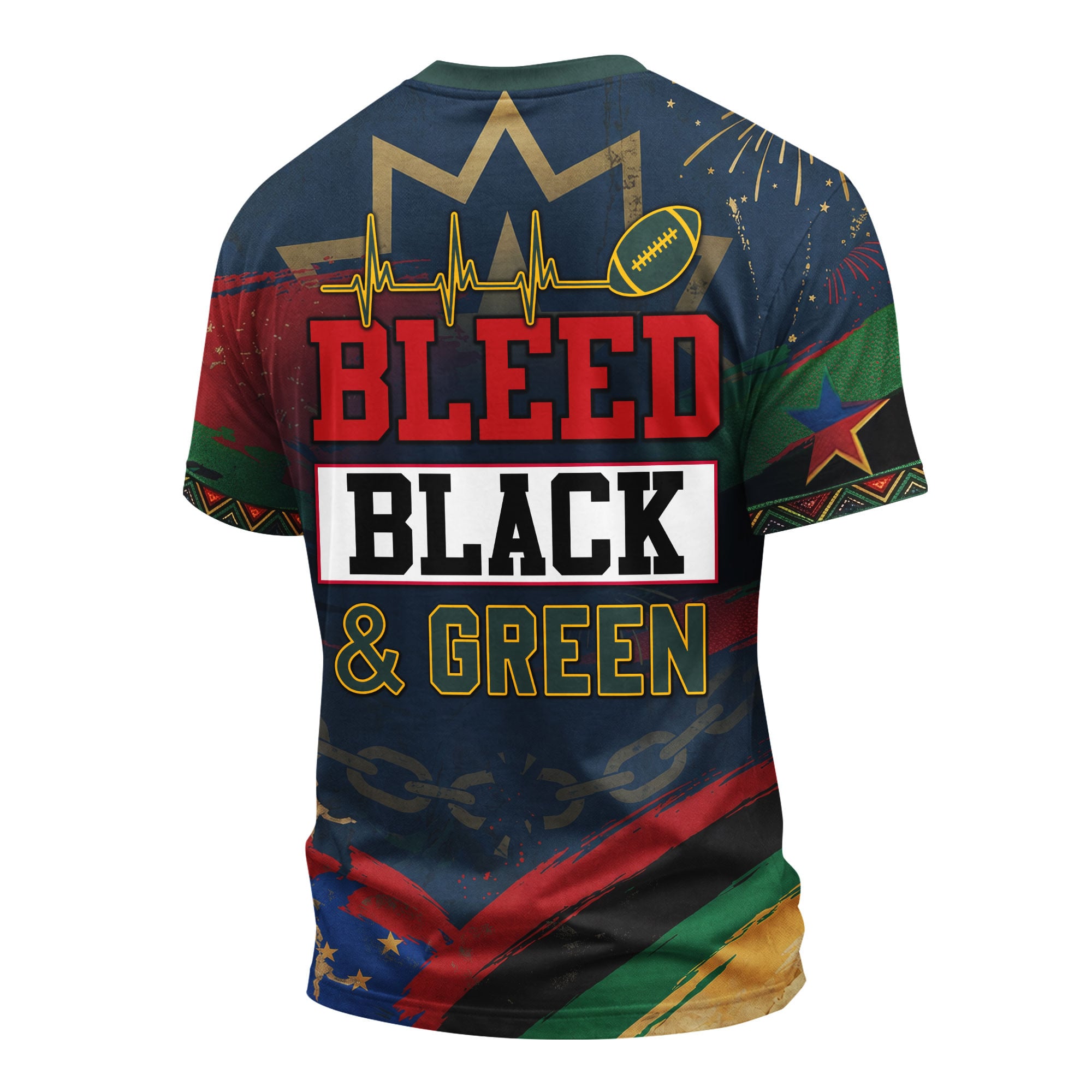 Green Bay Packers | Premium NFL Juneteenth Freedom Runs Deep 3D Shirt - Image 3