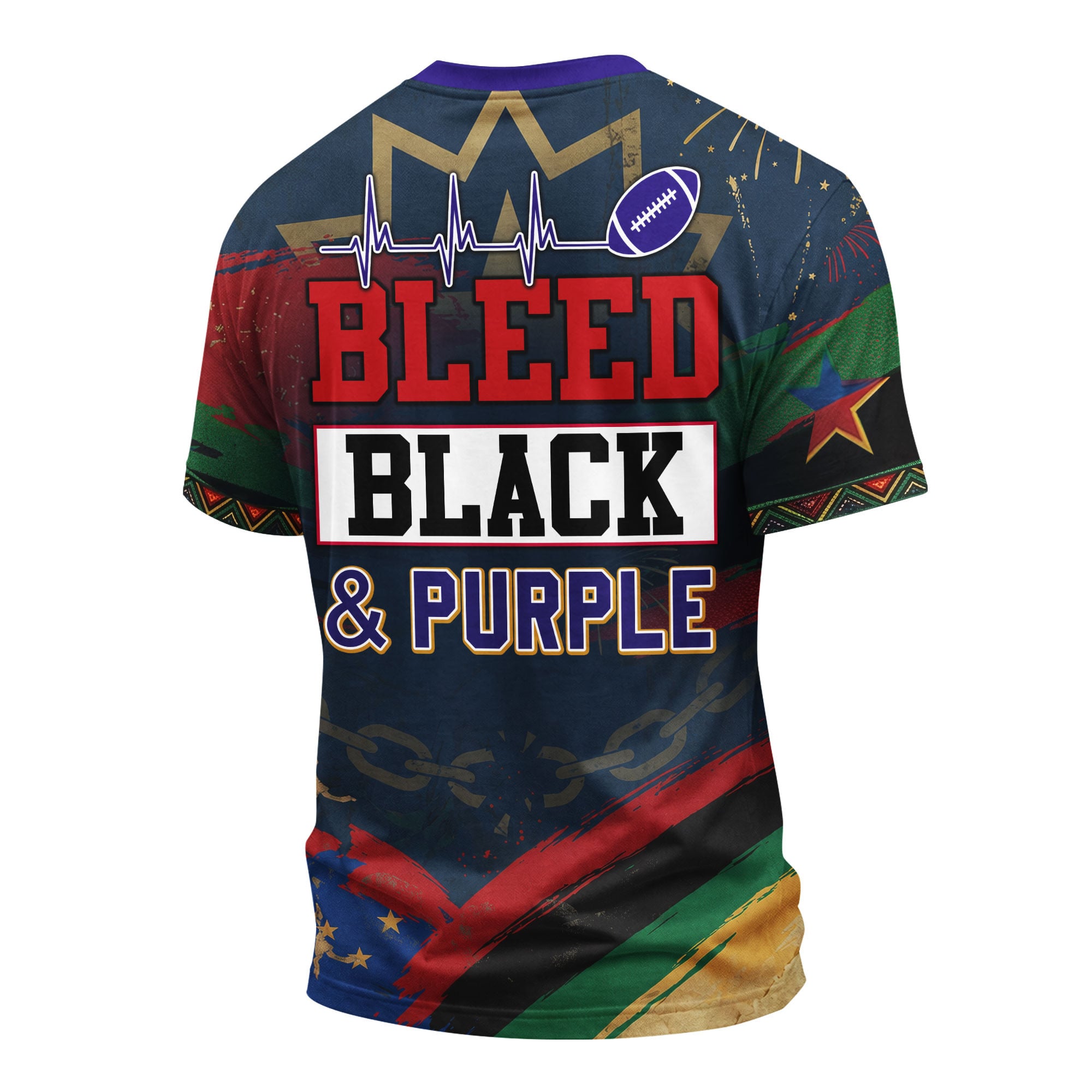 Baltimore Ravens | Premium NFL Juneteenth Freedom Runs Deep 3D Shirt - Image 3