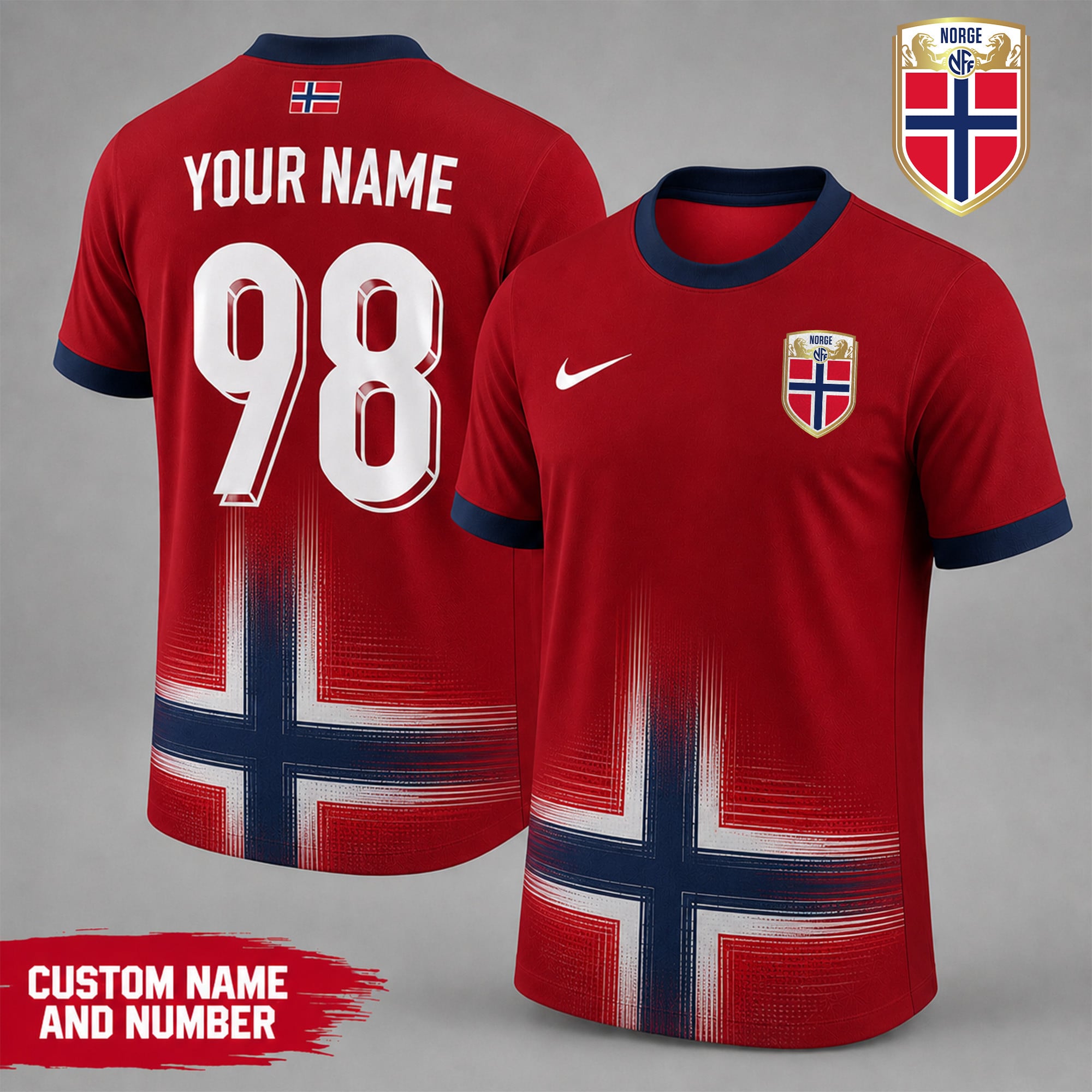 Norway | Premium WC26 National Team Inspired Custom 3D Shirt