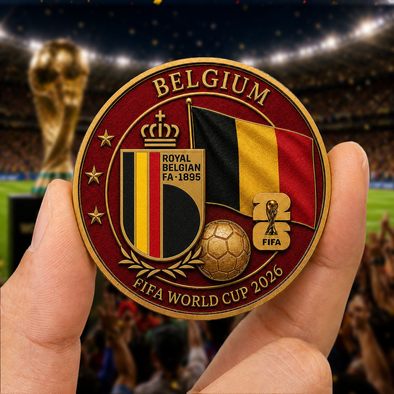 Belgium | Premium WC26 Team Pride Commemorative Coin - Image 2