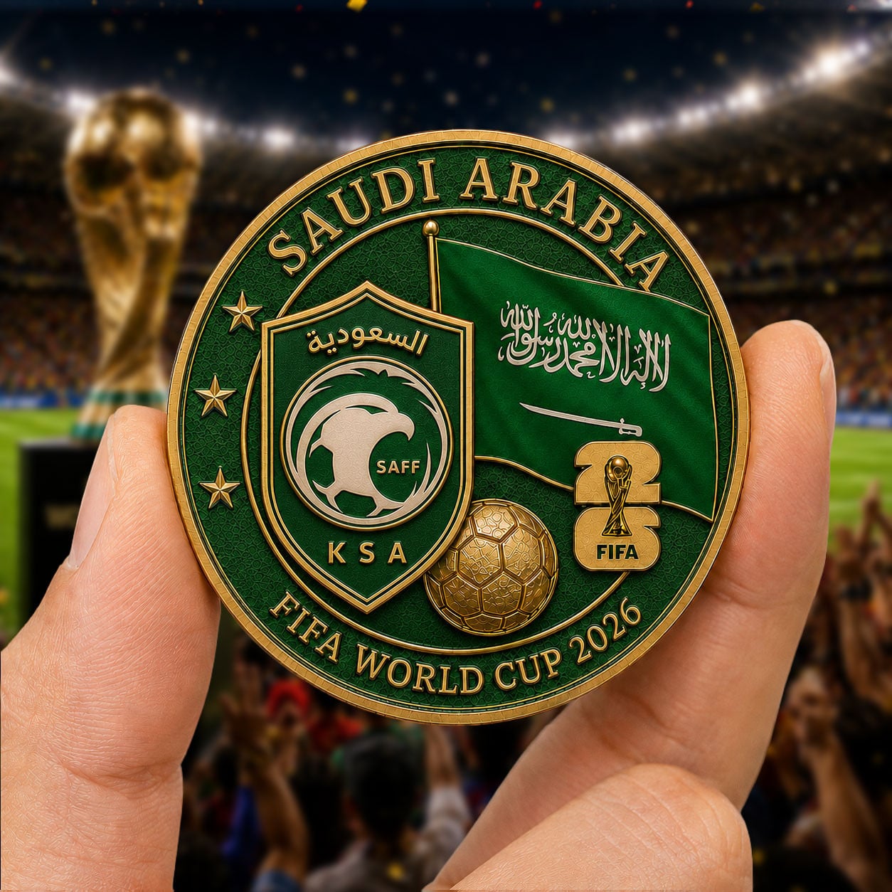 Saudi Arabia | Premium WC26 Team Pride Commemorative Coin - Image 2