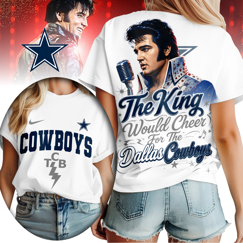 Dallas Cowboys | Premium NFL Elvis Presley The King Women Shirt