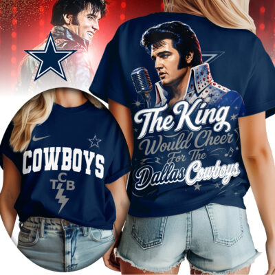 Dallas Cowboys | Premium NFL Elvis Presley The King Women Shirt
