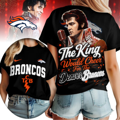 Denver Broncos | Premium NFL Elvis Presley The King Women Shirt