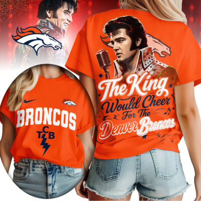 Denver Broncos | Premium NFL Elvis Presley The King Women Shirt