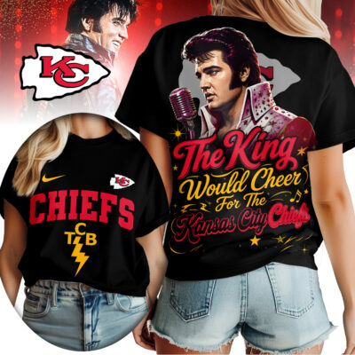 Kansas City Chiefs | Premium NFL Elvis Presley The King Women Shirt