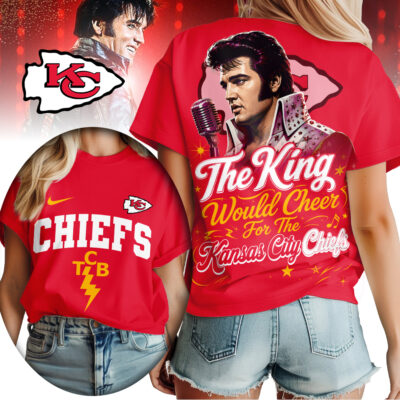 Kansas City Chiefs | Premium NFL Elvis Presley The King Women Shirt