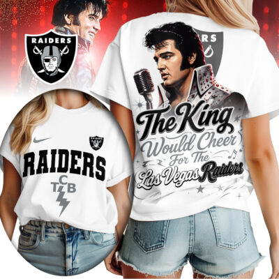 Las Vegas Raiders | Premium NFL Elvis Presley The King Women Shirt