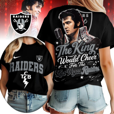 Las Vegas Raiders | Premium NFL Elvis Presley The King Women Shirt