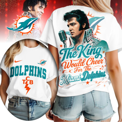 Miami Dolphins | Premium NFL Elvis Presley The King Women Shirt