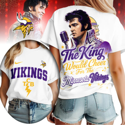 Minnesota Vikings | Premium NFL Elvis Presley The King Women Shirt