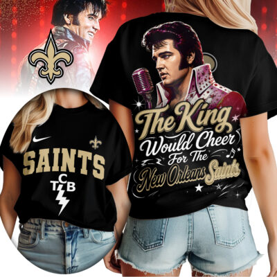 New Orleans Saints | Premium NFL Elvis Presley The King Women Shirt