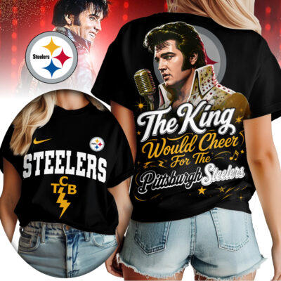 Pittsburgh Steelers | Premium NFL Elvis Presley The King Women Shirt