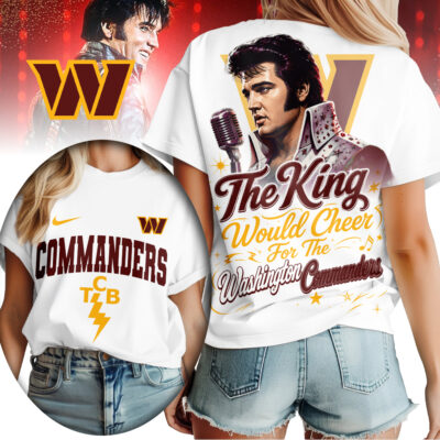 Washington Commanders | Premium NFL Elvis Presley The King Women Shirt