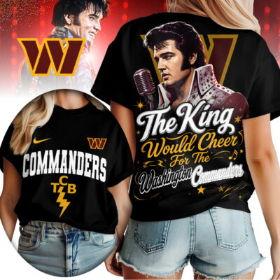 Washington Commanders | Premium NFL Elvis Presley The King Women Shirt