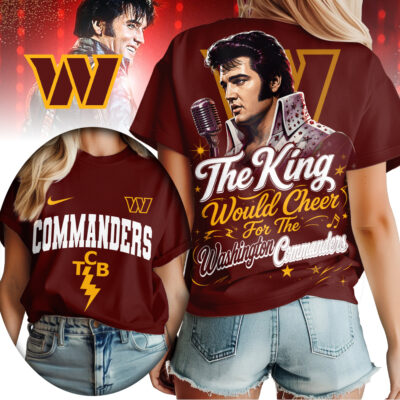 Washington Commanders | Premium NFL Elvis Presley The King Women Shirt