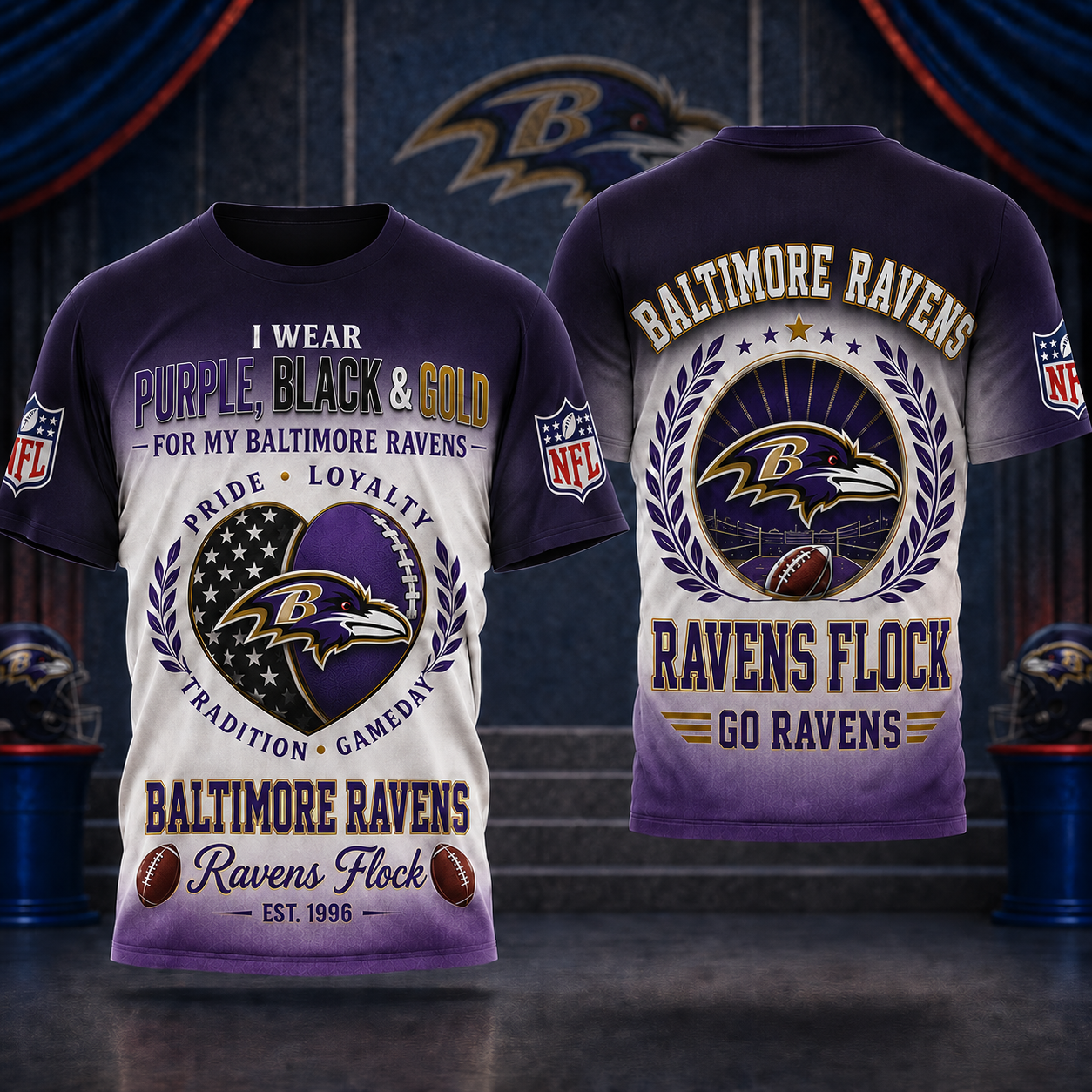 Baltimore Ravens | Premium NFL Pride Loyalty Tradition 3D Shirt