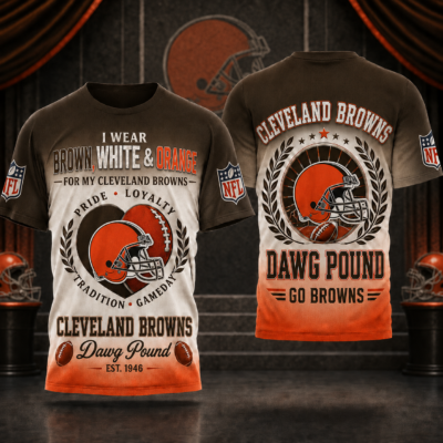 Cleveland Browns | Premium NFL Pride Loyalty Tradition 3D Shirt - 3XL