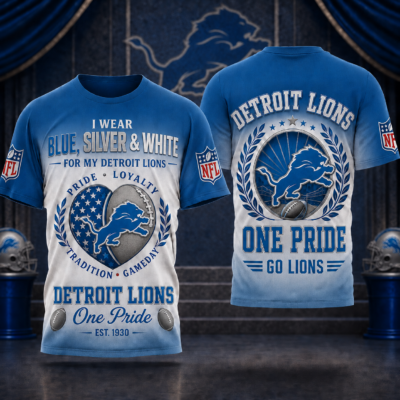 Detroit Lions | Premium NFL Pride Loyalty Tradition 3D Shirt - 2XL
