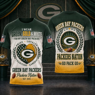 Green Bay Packers | Premium NFL Pride Loyalty Tradition 3D Shirt - L