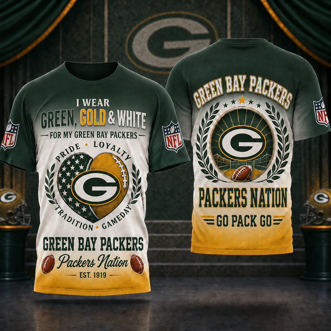 Green Bay Packers | Premium NFL Pride Loyalty Tradition 3D Shirt