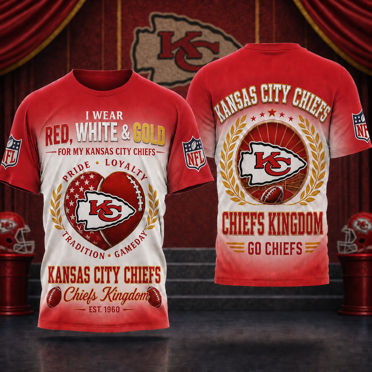 Kansas City Chiefs | Premium NFL Pride Loyalty Tradition 3D Shirt