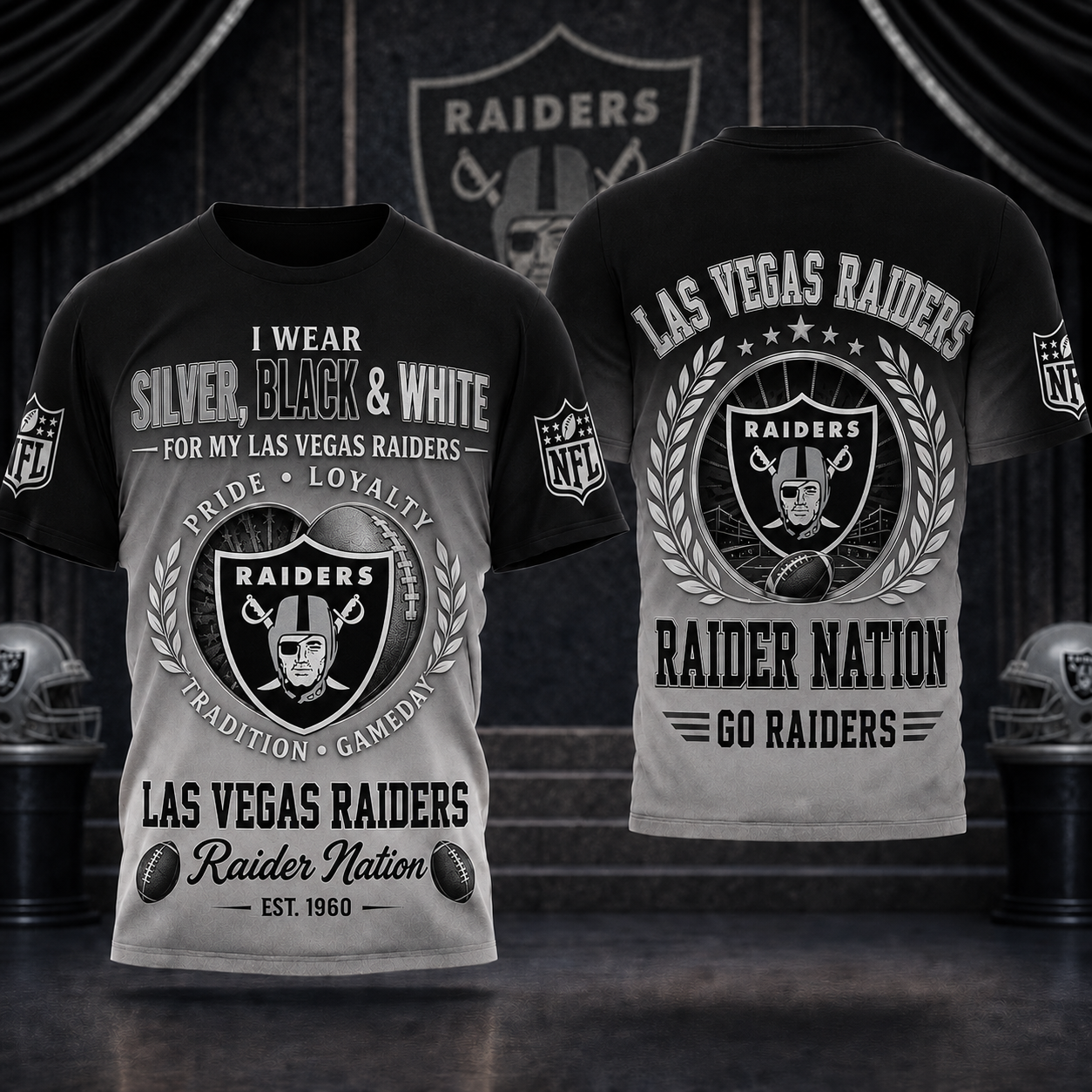 Las Vegas Raiders | Premium NFL Pride Loyalty Tradition 3D Shirt