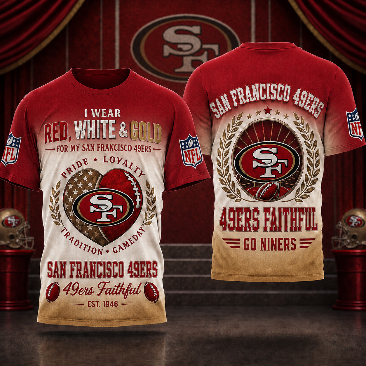 San Francisco 49ers | Premium NFL Pride Loyalty Tradition 3D Shirt