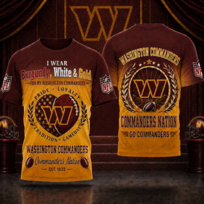 Washington Commanders | Premium NFL Pride Loyalty Tradition 3D Shirt