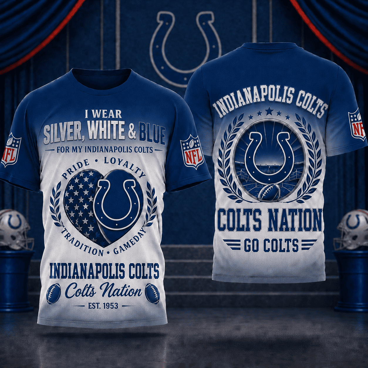 Indianapolis Colts | Premium NFL Pride Loyalty Tradition 3D Shirt