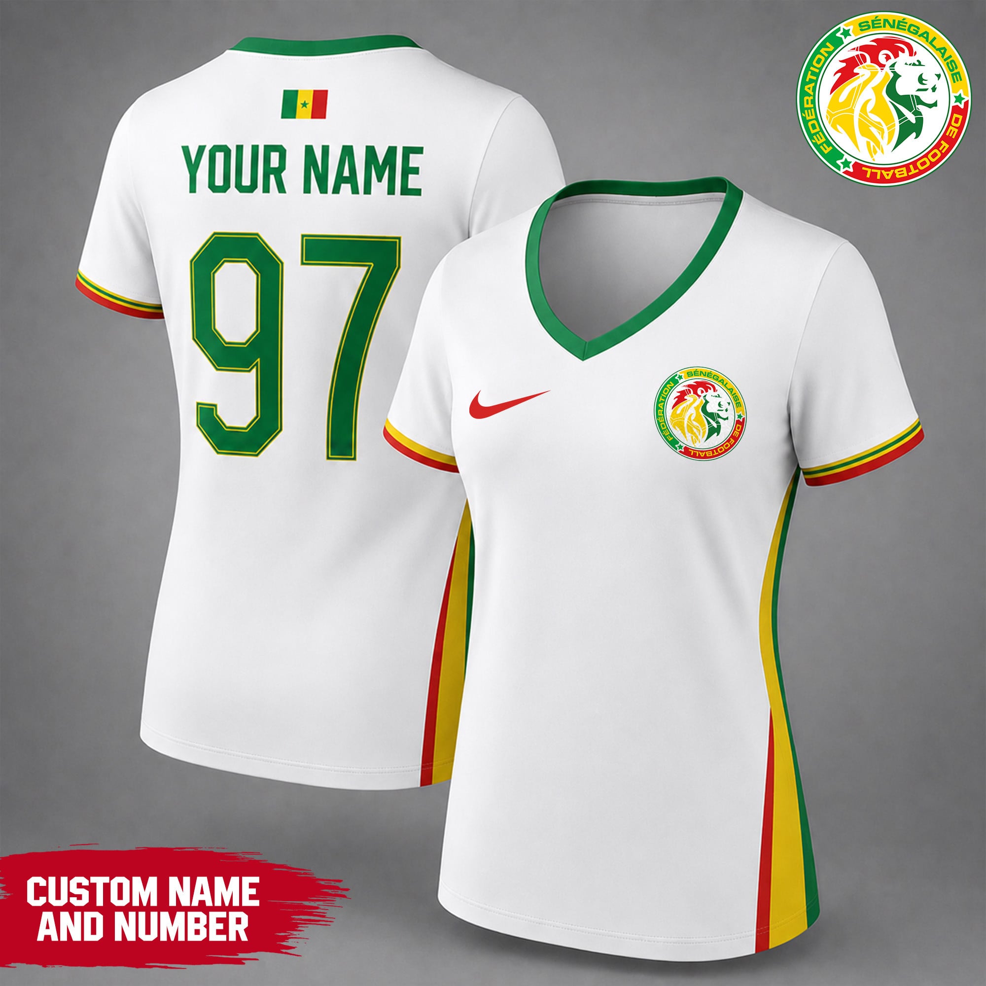 Senegal | Premium WC26 Team Pride V-neck Shirt