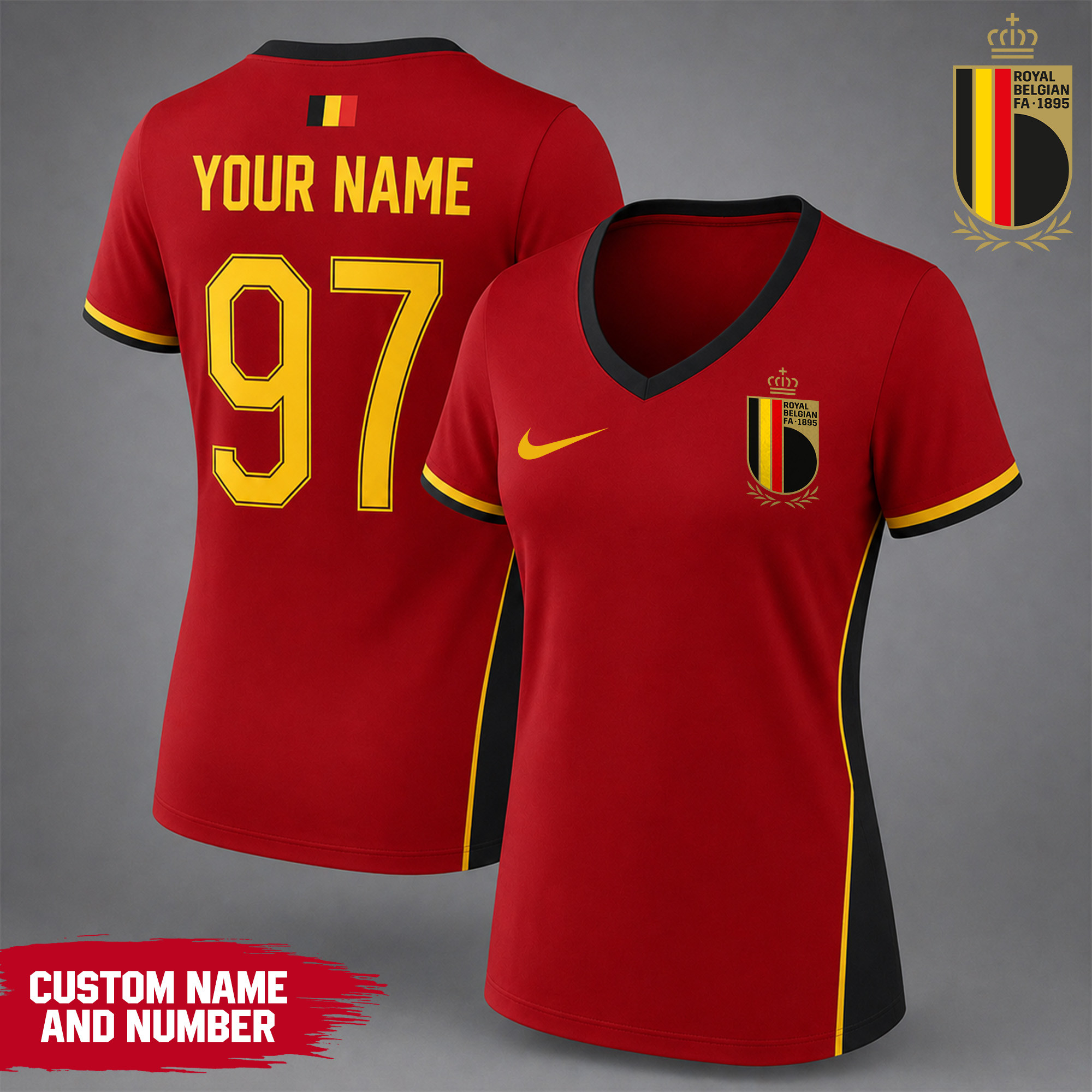 Belgium | Premium WC26 Team Pride V-neck Shirt