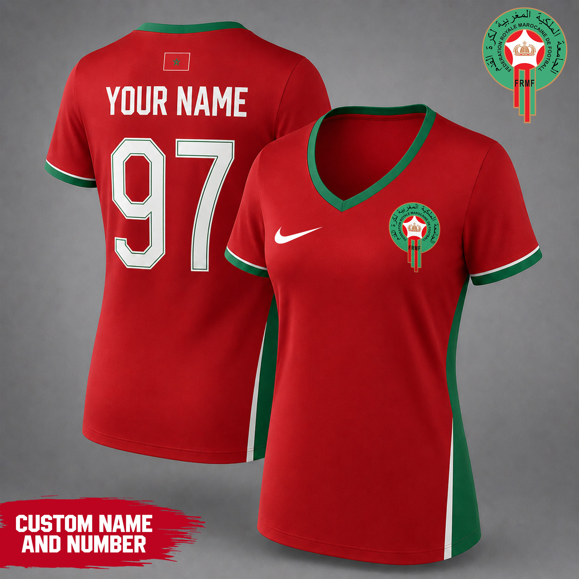 Morocco | Premium WC26 Team Pride V-neck Shirt
