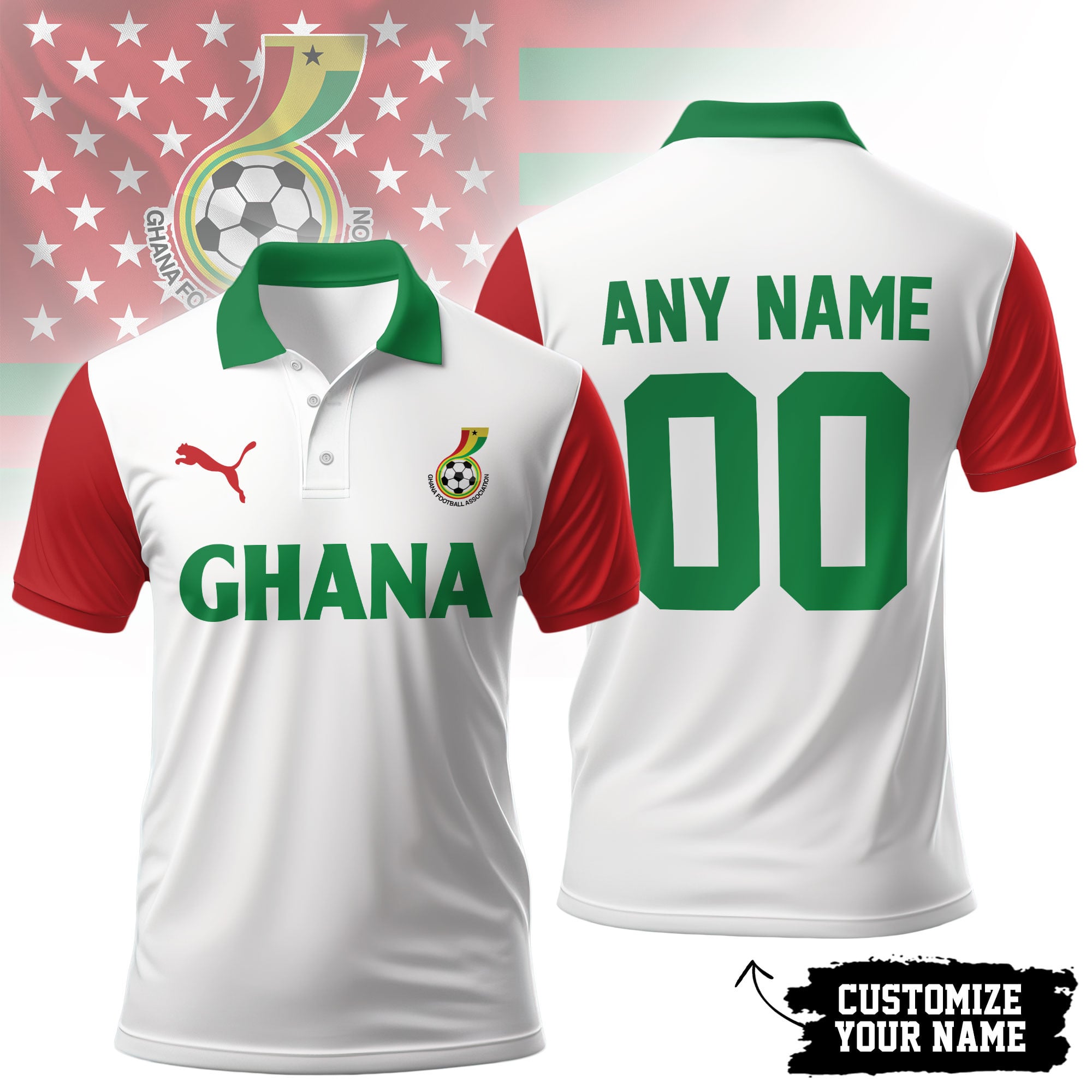 Ghana | Premium WC26 Hall Of Fame Polo Shirt NTH1