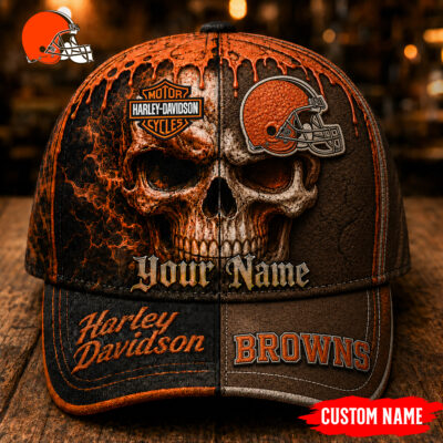 Cleveland Browns | Premium NFL Harley Davidson Split Skull Classic Cap