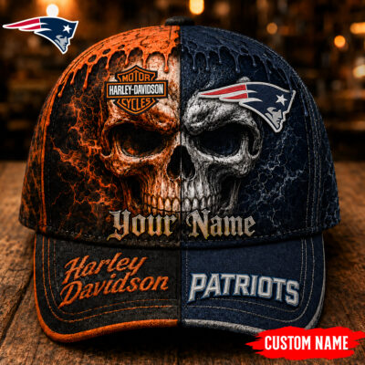 New England Patriots | Premium NFL Harley Davidson Split Skull Classic Cap