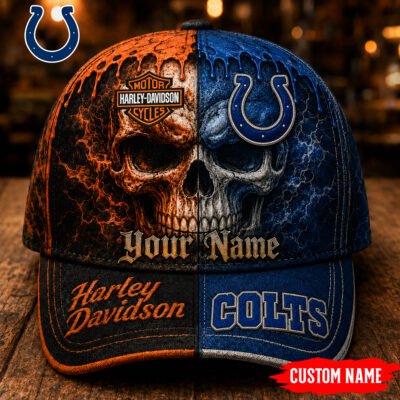 Indianapolis Colts | Premium NFL Harley Davidson Split Skull Classic Cap