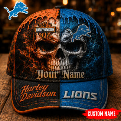 Detroit Lions | Premium NFL Harley Davidson Split Skull Classic Cap