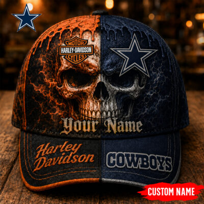 Dallas Cowboys | Premium NFL Harley Davidson Split Skull Classic Cap