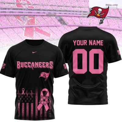 Tampa Bay Buccaneers | Premium NFL Breast Cancer Awareness 3D Shirt NTH1