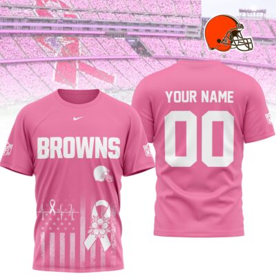 Cleveland Browns | Premium NFL Breast Cancer Awareness 3D Shirt NTH1