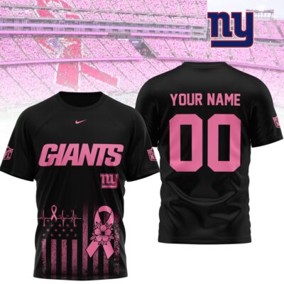 New York Giants | Premium NFL Breast Cancer Awareness 3D Shirt NTH1
