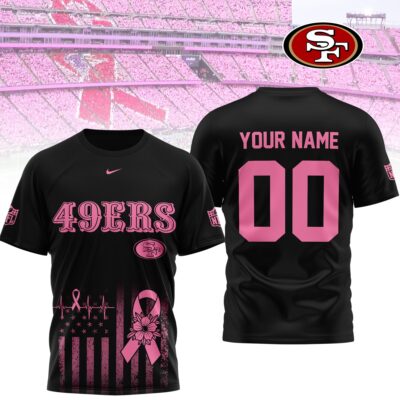 San Francisco 49ers | Premium NFL Breast Cancer Awareness 3D Shirt NTH1