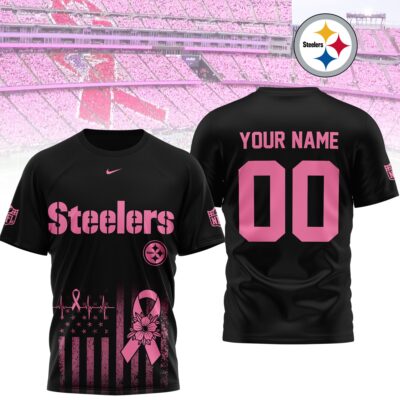 Pittsburgh Steelers | Premium NFL Breast Cancer Awareness 3D Shirt NTH1