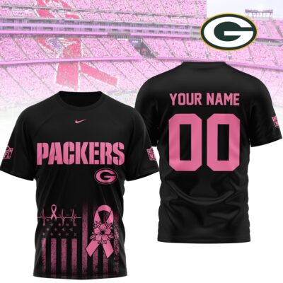 Green Bay Packers | Premium NFL Breast Cancer Awareness 3D Shirt NTH1