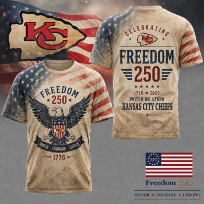 Kansas City Chiefs | Premium NFL Freedom 250 Patriotic 3D Shirt - 3XL