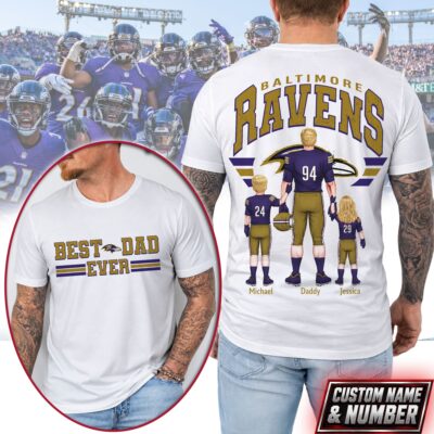 Baltimore Ravens | Premium NFL Best Dad Ever 3D Shirt NTH1