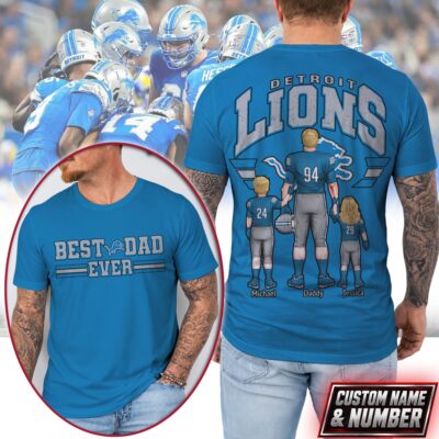 Detroit Lions | Premium NFL Best Dad Ever 3D Shirt NTH1